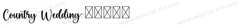 Country Wedding字体转换